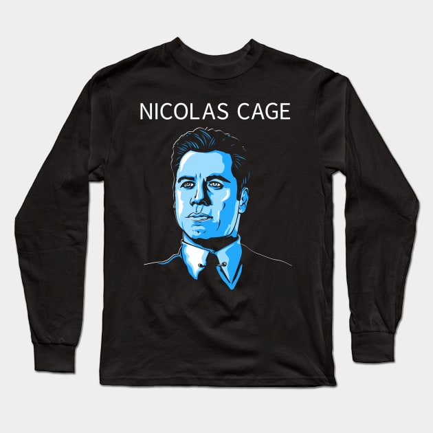 Nic Cage Long Sleeve T-Shirt by CoDDesigns